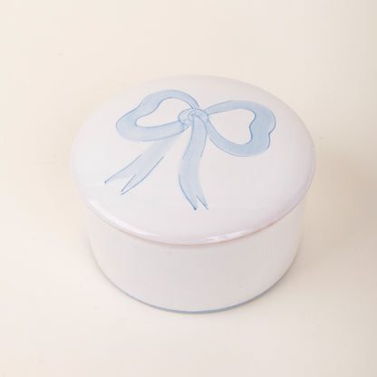 Blue Bow Round Box