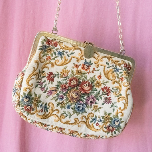 Floral Tapestry Purse