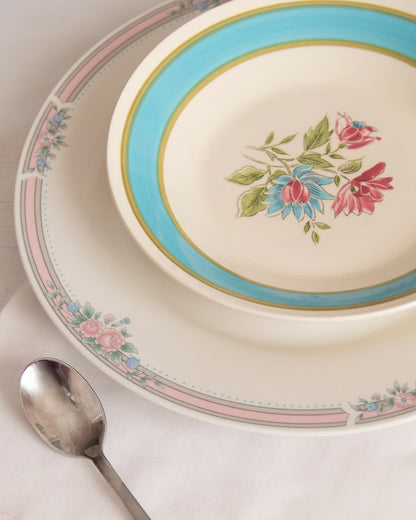 Teal Floral Bowls