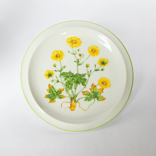 Yellow Flower Porcelain Plate
