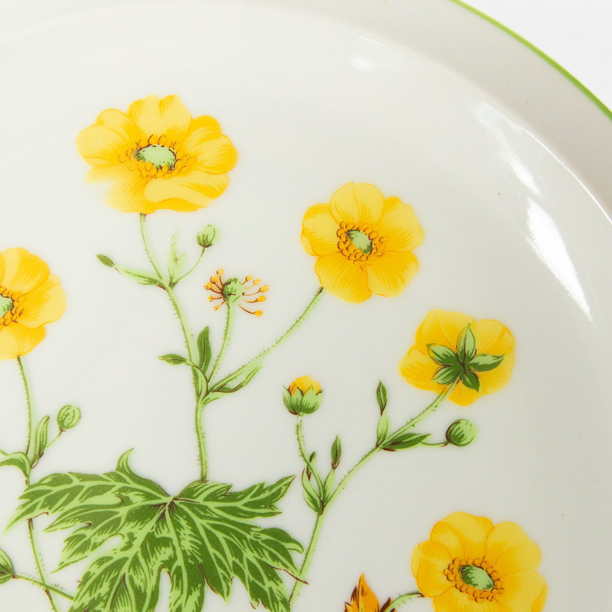 Yellow Flower Porcelain Plate